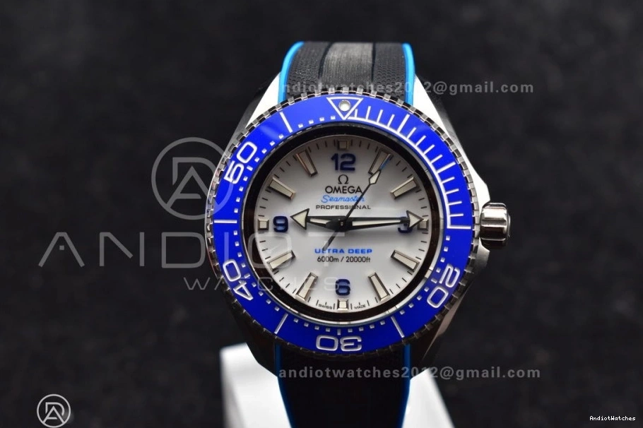Dial Edition 1:1 Black on White 6000M Versatile Blue TF Bezel SS Rubber Deep Ultra 1078 A Best Ceramic Strap Seamaster 0328